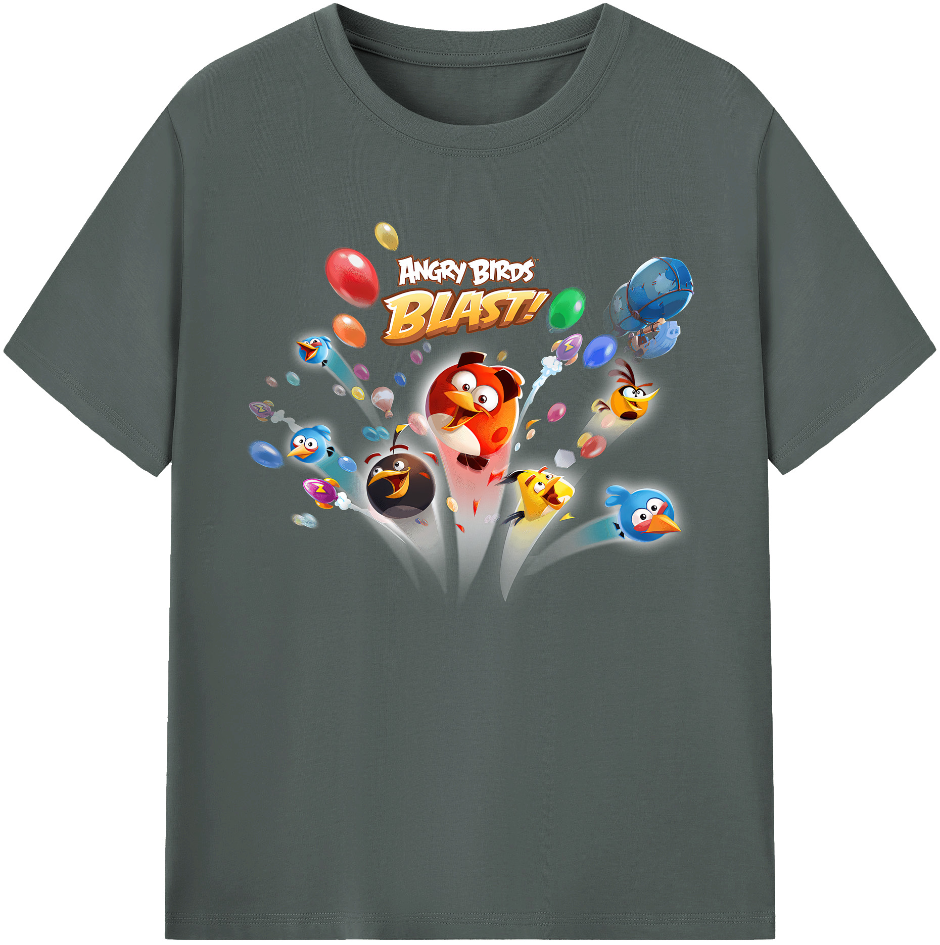 （画像用） Angry Birds アングリーバード 綿100％ メンズ半袖Tシャツ｜肌触りやわらか＆通気性
